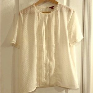 Ann Taylor cream sheer top